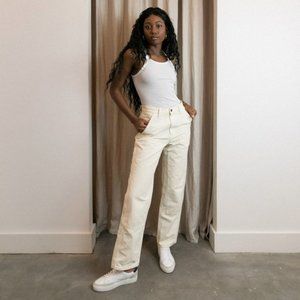 RE/DONE Workman Pant 100% Cotton Off-white Carpenter (*Size 25 but tagged as 28)